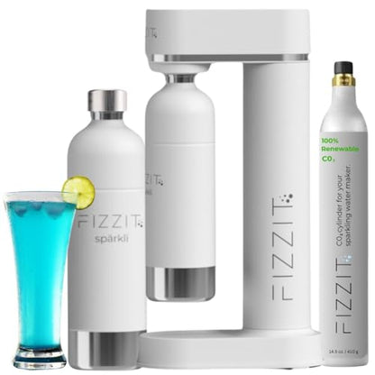 Fizzit™ Spärklï Carbonated Water Soda Maker with Stainless Steel Bottle – Dishwasher Safe Bottles - Sparkling Water Maker