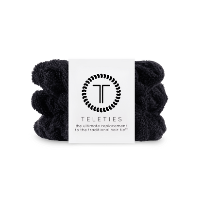 Jet Black Large Towel Scrunchies