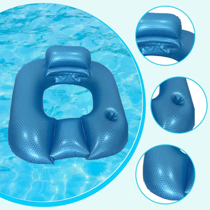 Floating Water Lounge with Built-in Cup Holder