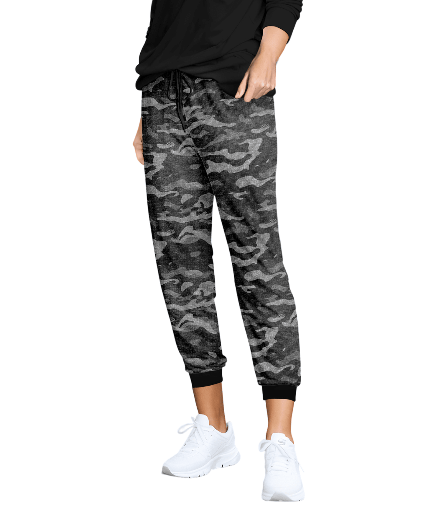 Relevate Designs Blue Camouflage Long Sleeve Lounge Top