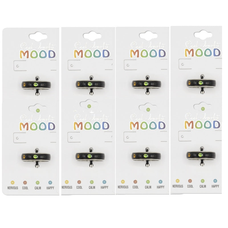 Cool Jewels Peace Sign Colour Changing Mood Ring Job Lot (104 Rings)