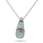Marina Larimar Stone Topaz Sterling Silver Necklace By Marahlago