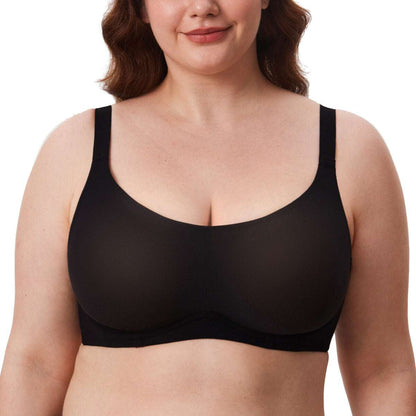 Sheer Double-Layer Mesh Full Coverage Underwire Support Bra