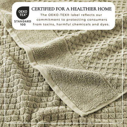Cotton Diamond Waffle Weave Bath Towel Set - Grayson Collection