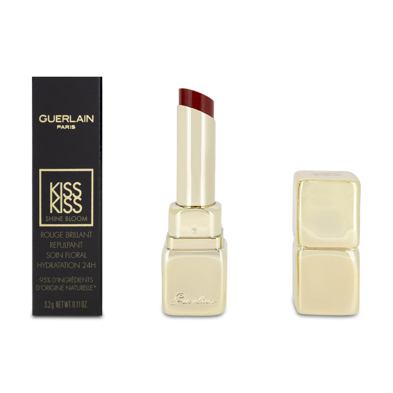 Guerlain Kiss Kiss Shine Bloom Lipstick in 809 Flower Fever Red