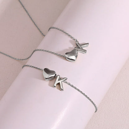 Dainty A-Z Initial Heart Necklace
