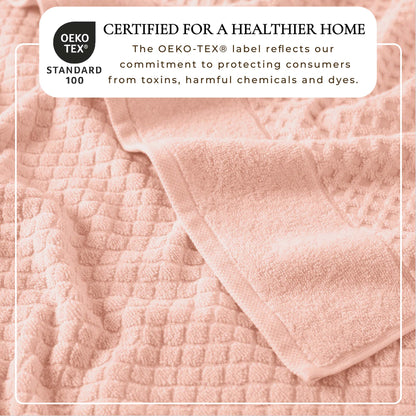 Cotton Diamond Waffle Weave Bath Towel Set - Grayson Collection