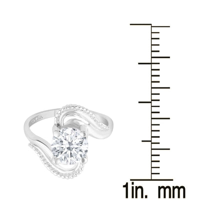 V3 Jewelry Sterling Silver with Moissanite Solitaire Ring