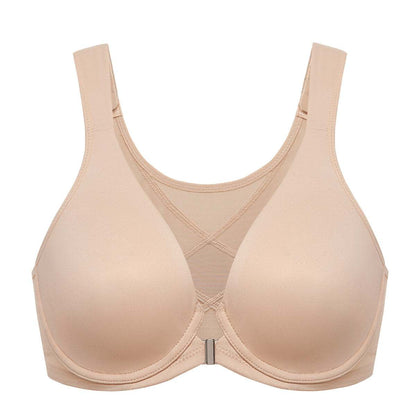 Front Closure Posture Support Underwire Plunge Bra