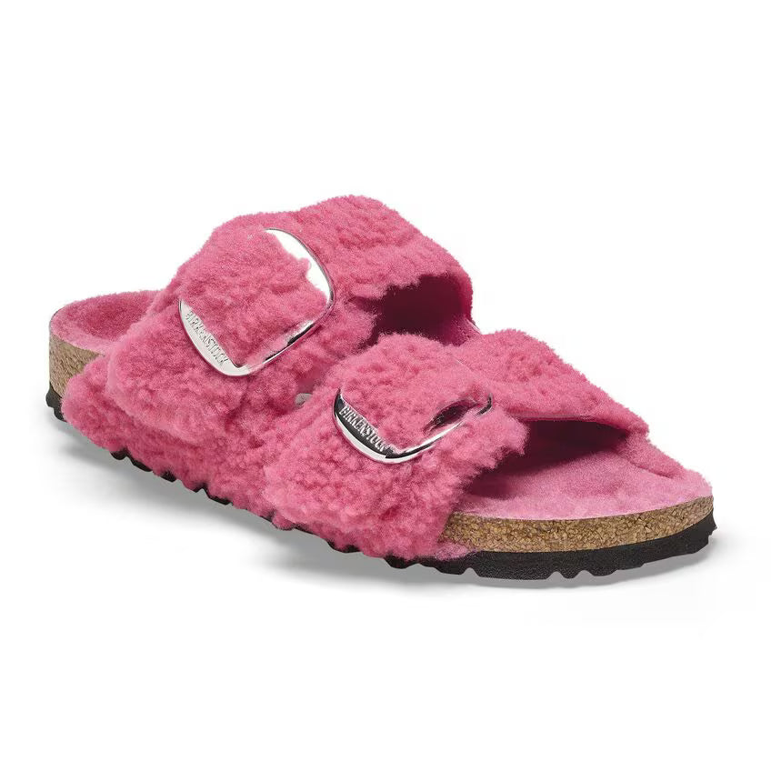 Birkenstock Arizona Big Buckle Shearling Fuchsia Tulip