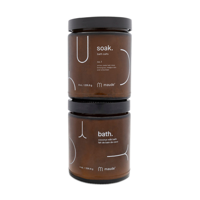 Bath Soak Salts + Coconut Milk Bath Maude Tub Kit Set