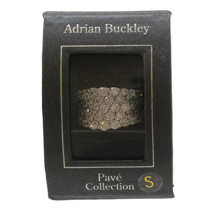 Adrian Buckley Pave Collection Silver Crystal Ring CRZ396S (S)