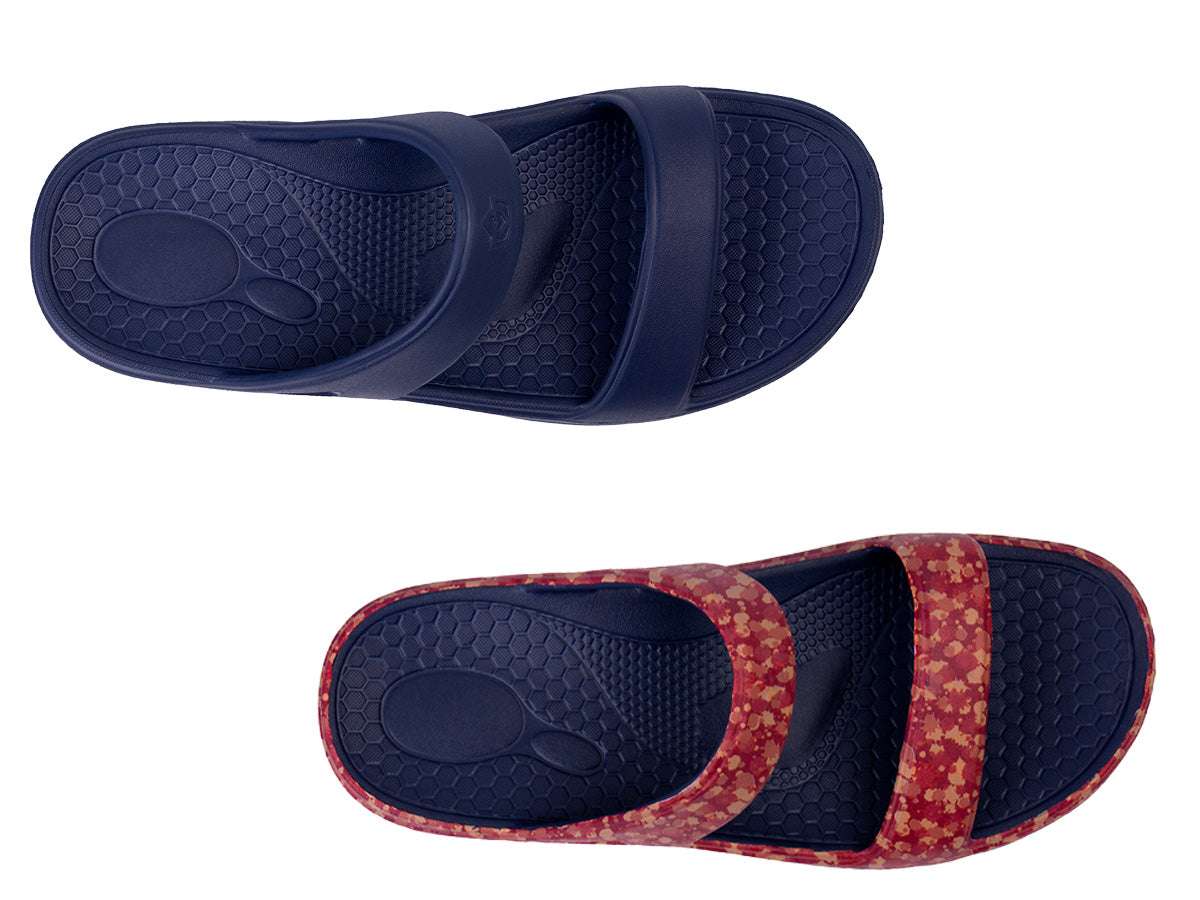 Fusion Slim Splash Orthotic 2-Pack Slide Sandals - Wide Width