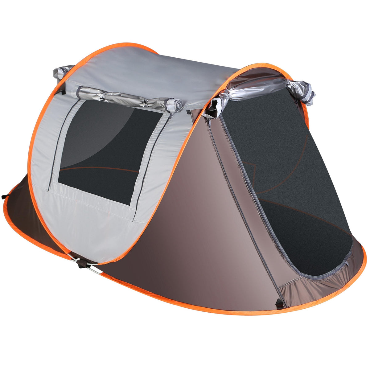 Fresh Fab Finds 5-8 Person Pop Up Tent Automatic Setup Camping Tent Waterproof Instant Setup Tent with 4 Mosquito Net Windows Carrying Bag for Hiking Climbing Adventu