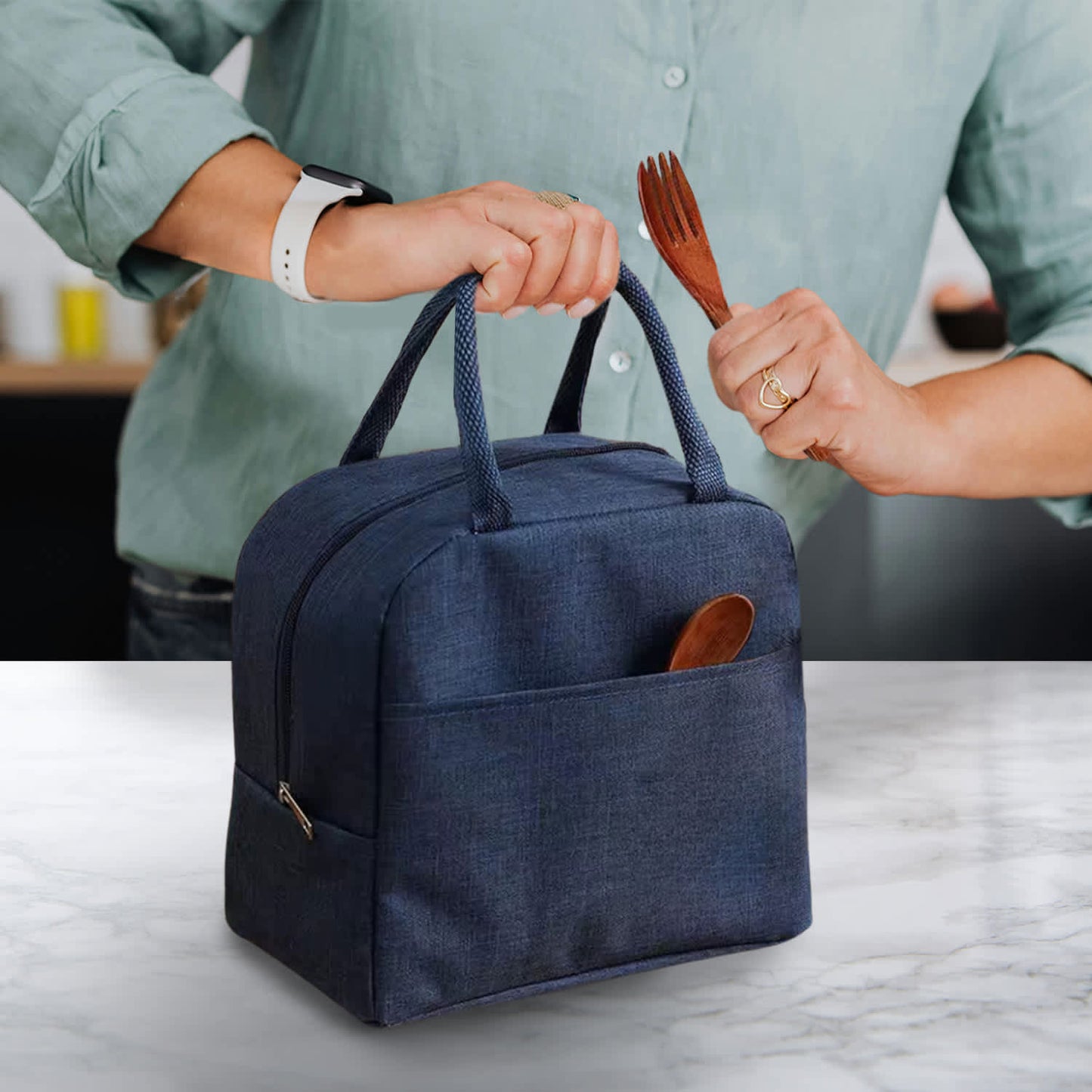 3P EXPERTS Insulated Oxford Lunch Tote