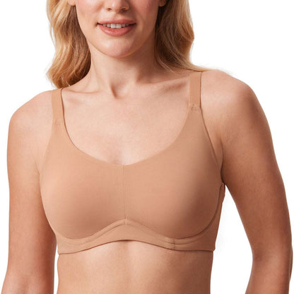 Sheer Double-Layer Mesh Full Coverage Underwire Support Bra