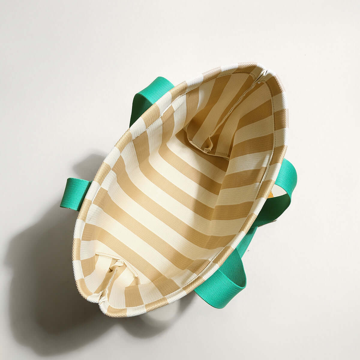Retro Striped Canvas Tote Bag