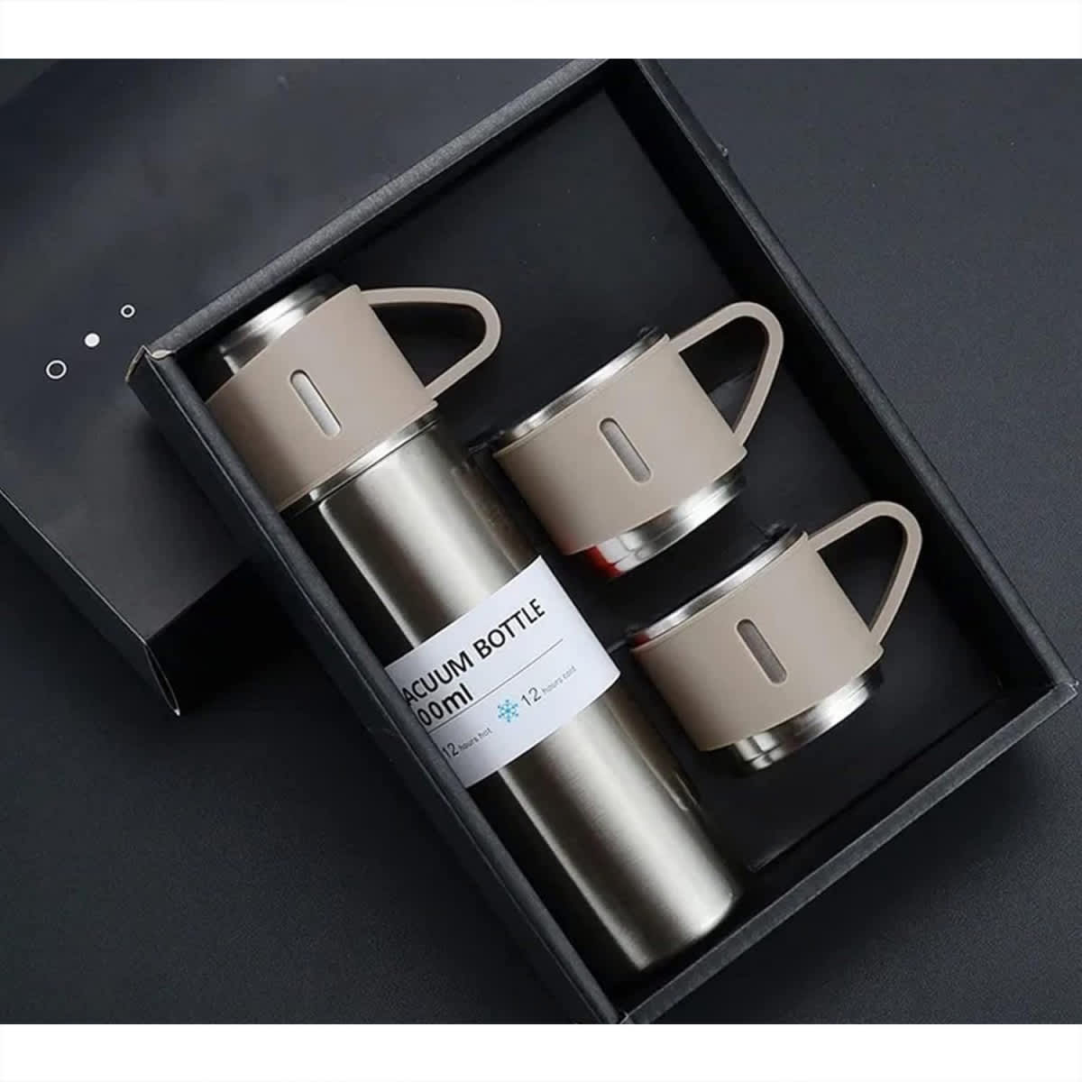 500ml Vacuum Insulated Stainless Steel Thermos with 3 Lids