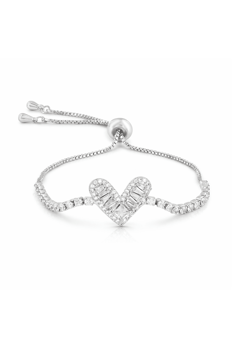 Adjustable Crystal Heart Bracelet