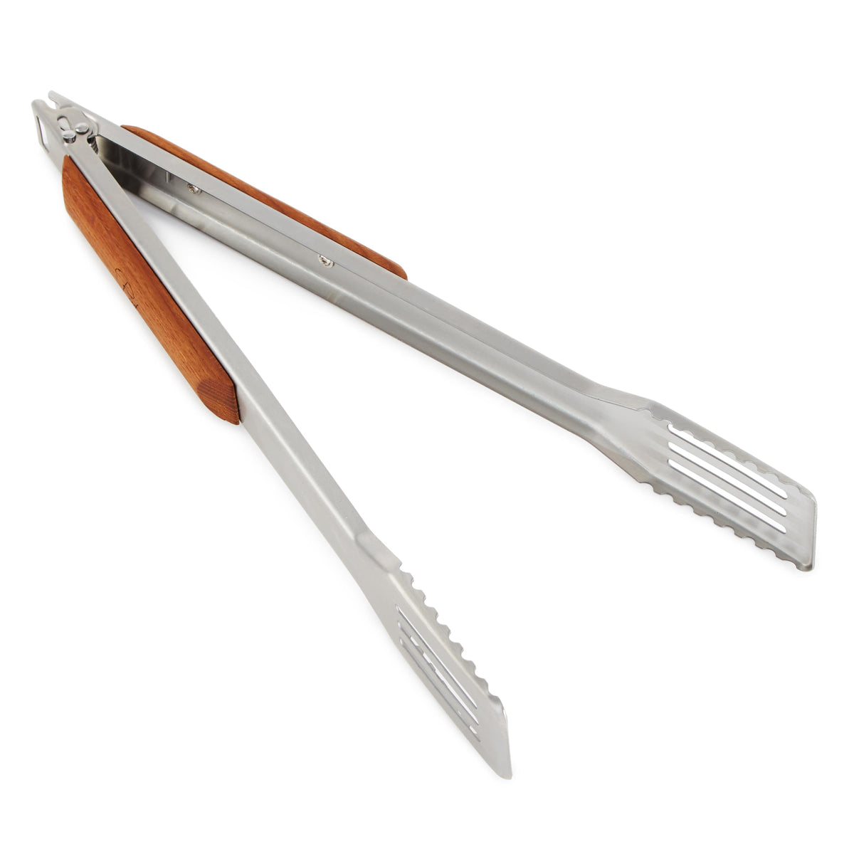 BergHOFF Stainless Steel 16.25" BBQ Tongs with Wooden Handle
