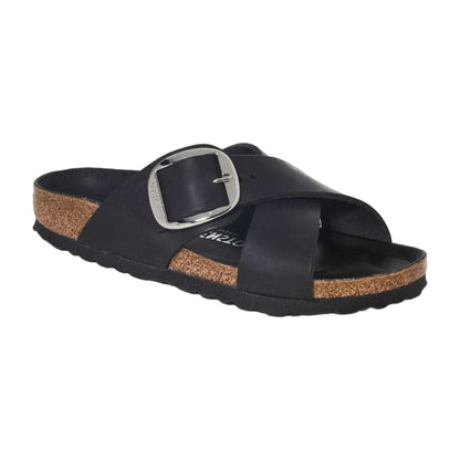 Birkenstock Siena Big Buckle Oiled Leather Black