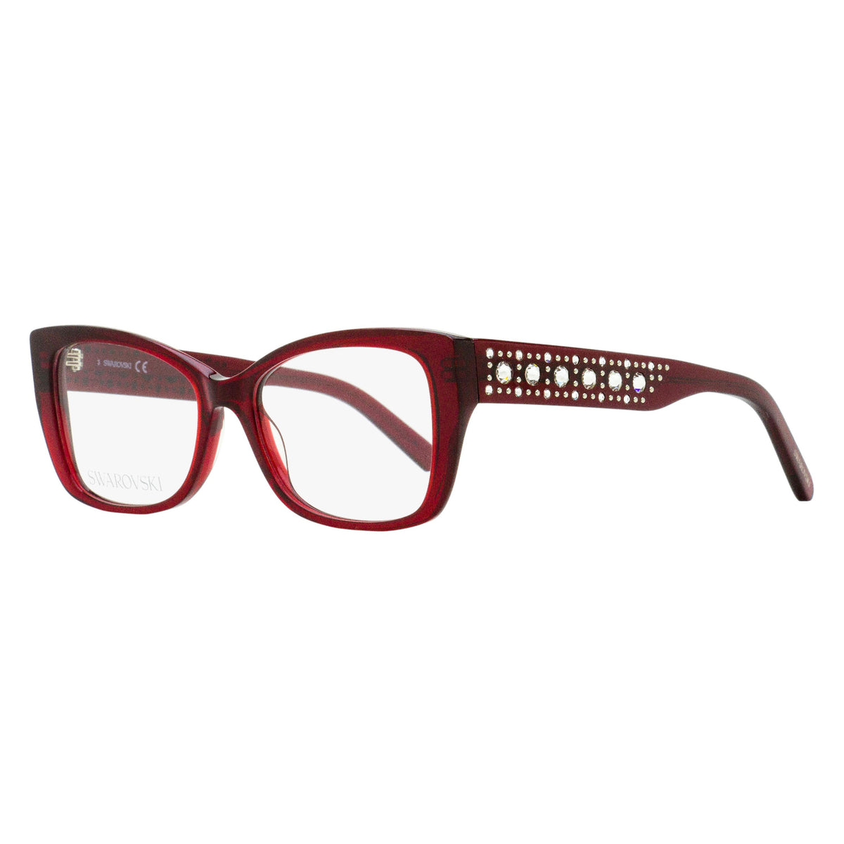 Swarovski Grid Crystal Eyeglasses SK5452 052 Dark Havana 52mm