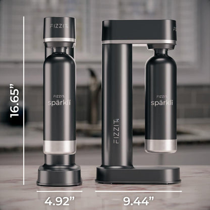 Fizzit™ Spärklï Carbonated Water Soda Maker with Stainless Steel Bottle – Dishwasher Safe Bottles - Sparkling Water Maker