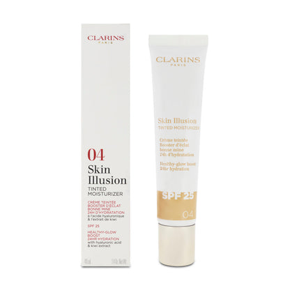Clarins Skin Illusion Tinted Moisturiser SPf 25 Shade 04 40ml (Blemished Box)