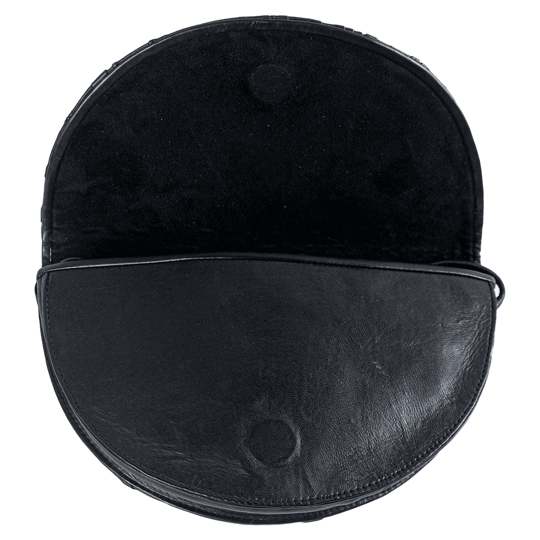 La Chic Women's Handcrafted Leather Sculpted Face Crossbody Bag