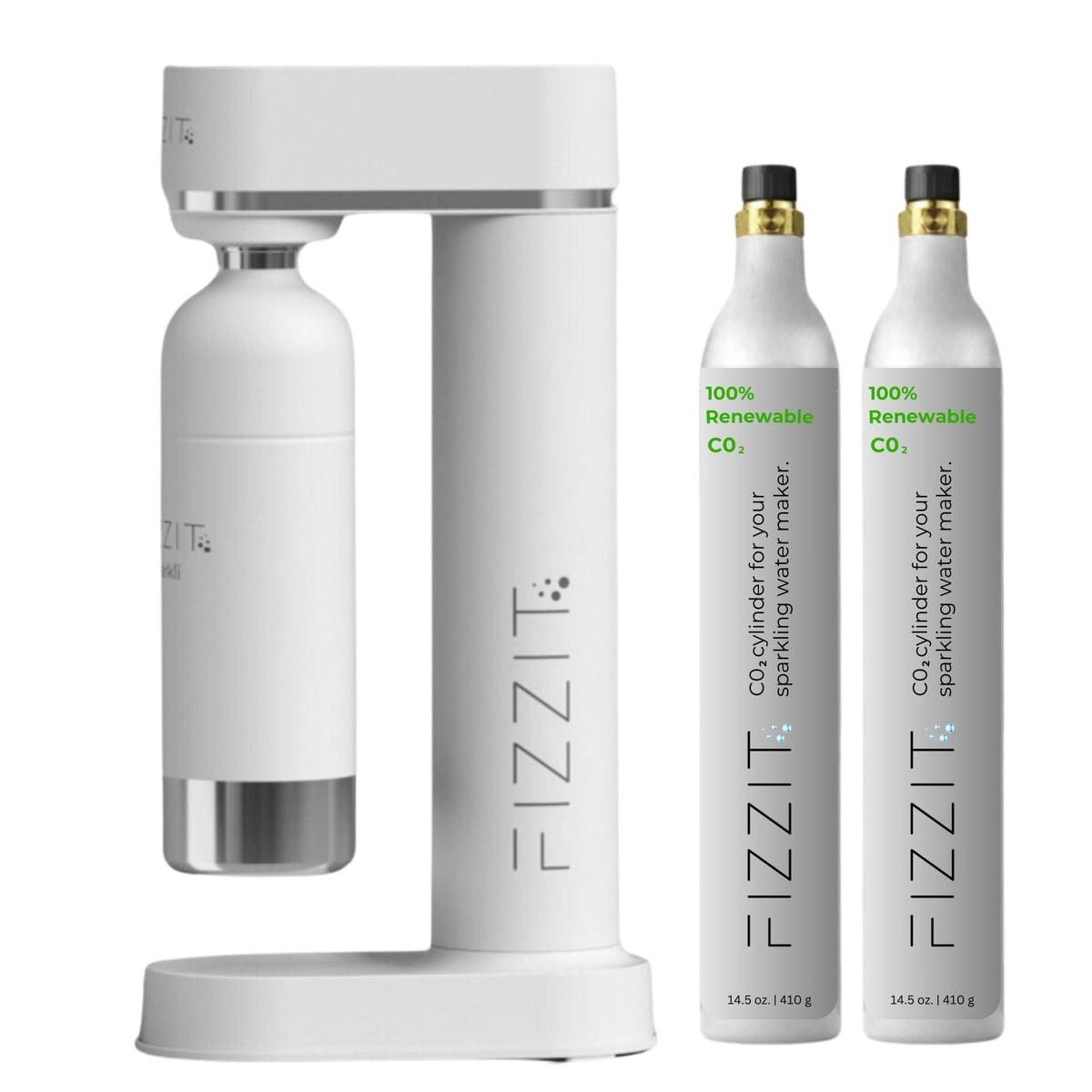 Fizzit™ Spärklï Carbonated Water Soda Maker with Stainless Steel Bottle – Dishwasher Safe Bottles - Sparkling Water Maker