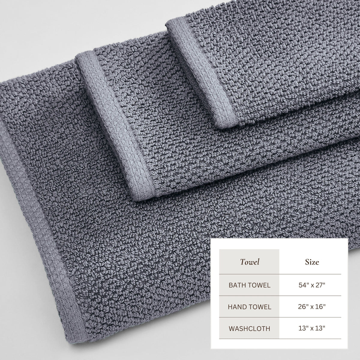 Cotton Textured Bath Towel Set - Acacia Collection