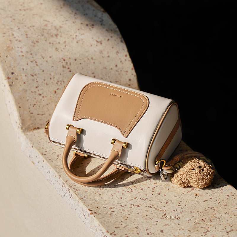 Arcadia Mini Leather Duffle Crossbody Bag