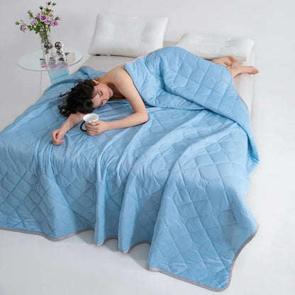 Dual-Sided Cooling Throw Blanket