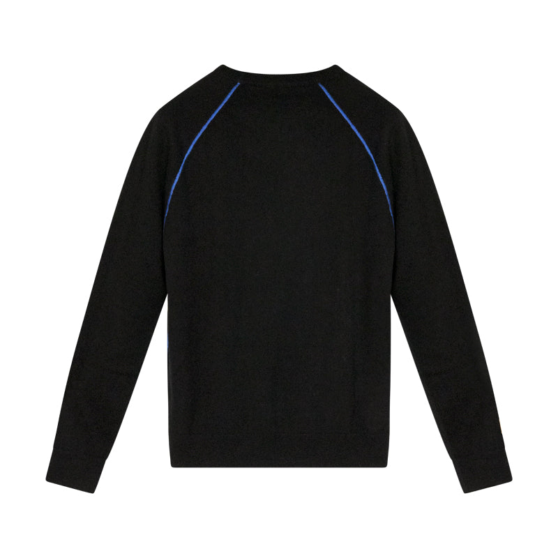 Armani Jeans Wool Cashmere Men's Black Jumper 6Y6MD2 - Small