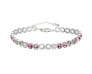 Adjustable Circular Linked Bracelet with Swarovski Crystals by callura