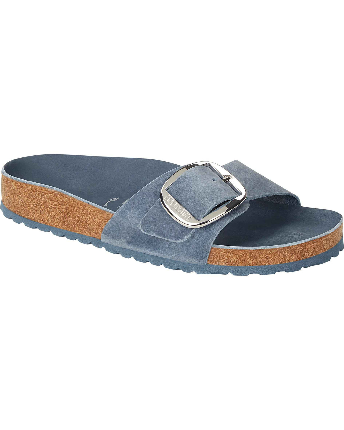 Birkenstock Madrid Big Buckle Natural Leather Oiled Blue