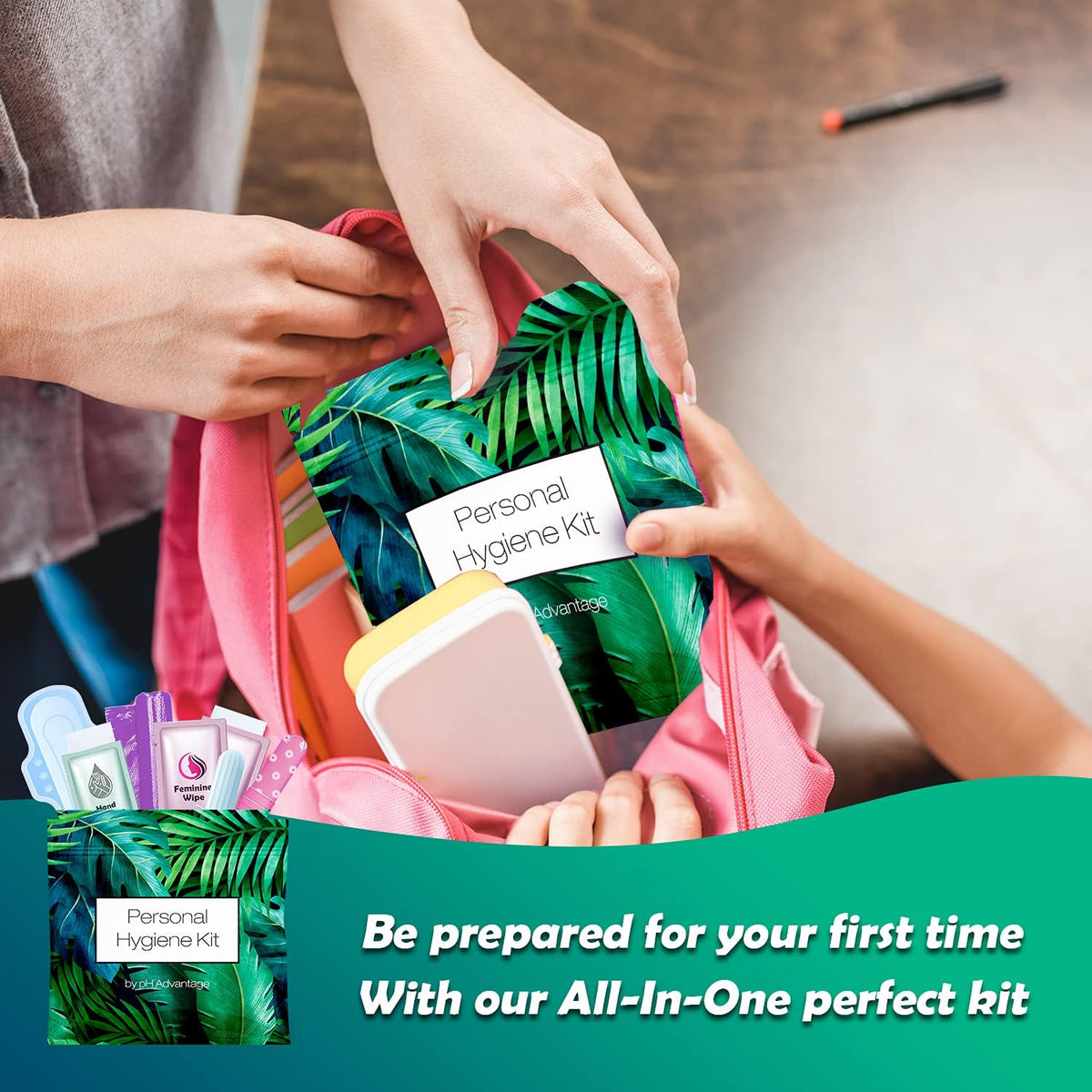 Feminine Hygiene Kits Pack of 10 (Green Ferns)