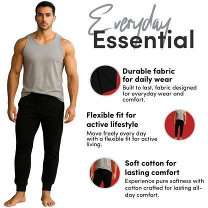 BenBen Mens 3 Pack Ultra Soft Basic Fleece Jogger