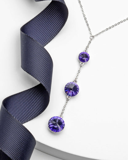 3 Rivoli Crystal Graduated Necklace made with Swarovski