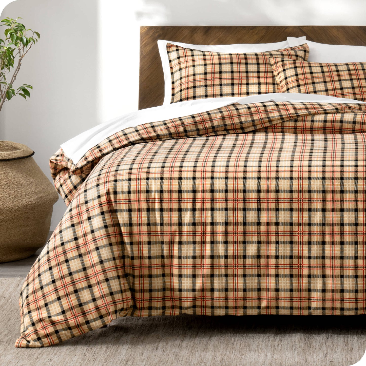 Bare Home Flannel Duvet Cover & Sham Set