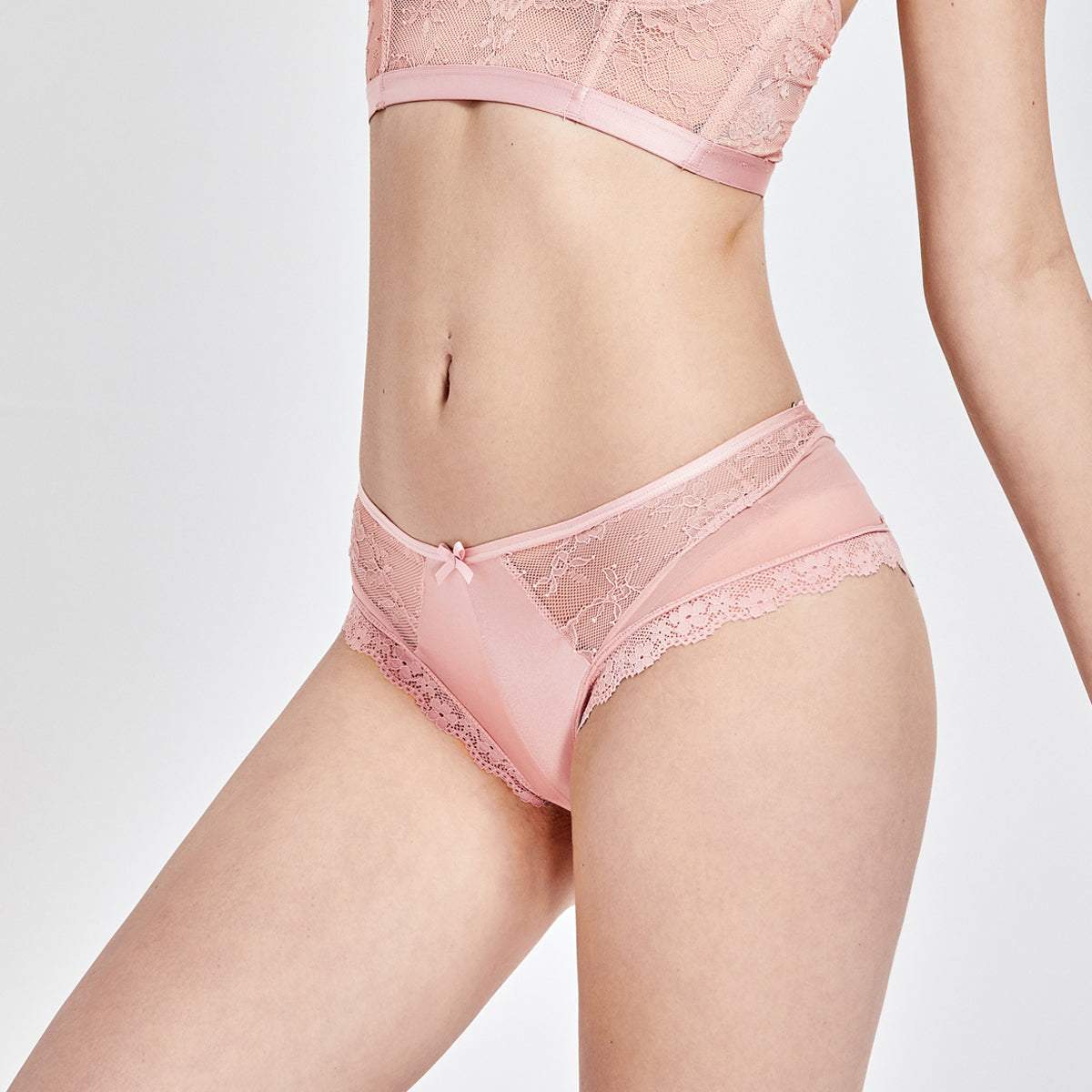 No-Slip Cheeky Lace Mesh Panty