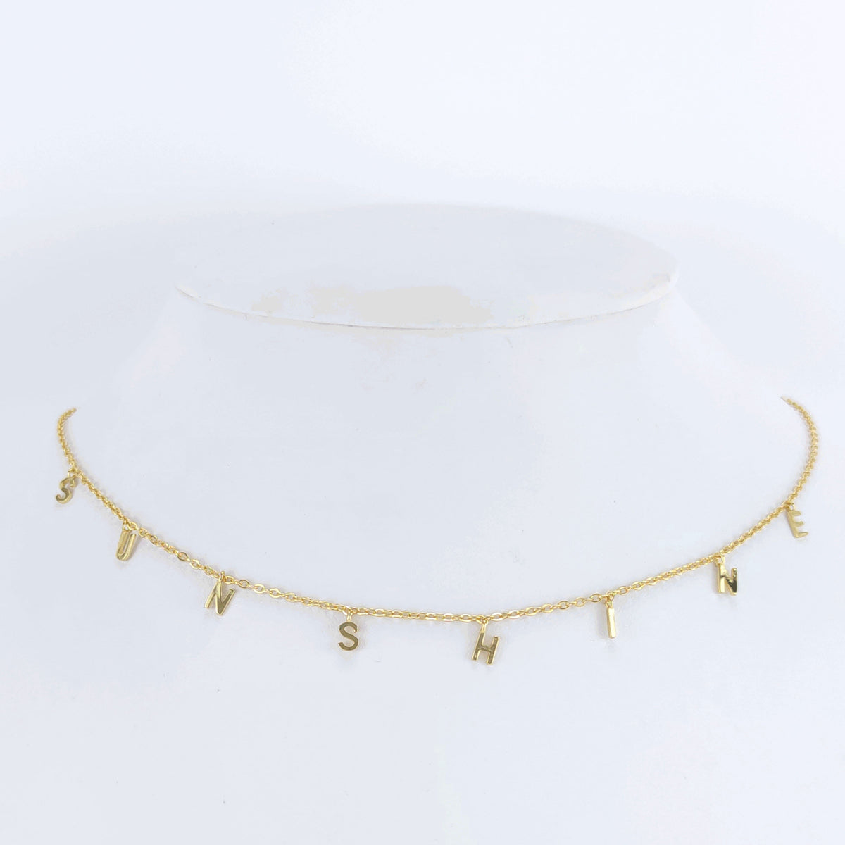Gold Over Sterling Silver Pearl Sunshine Necklace with 18" Chain