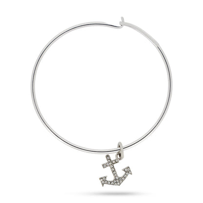 Lovita Silver Charm Bangles Anchors Away - Set of 2 Bangles