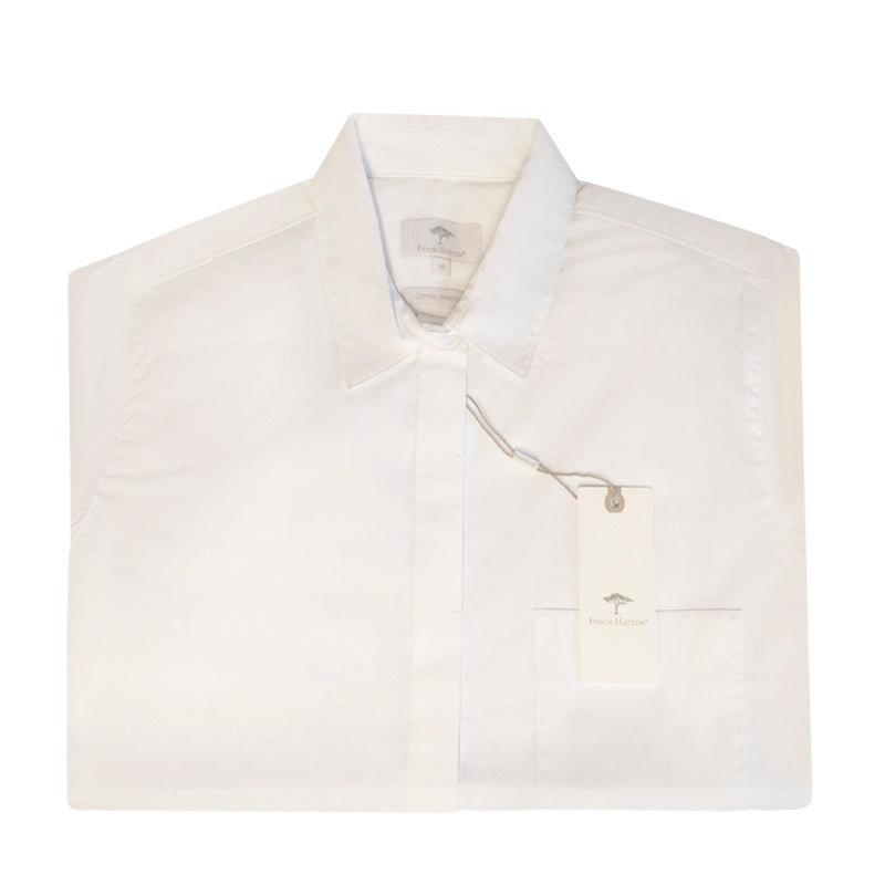 Fynch Hatton Women's Cotton Stretch Shirt Blouse White