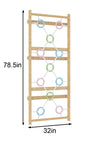 Add-On Ring Wall Panel for 79" Modular Walnut