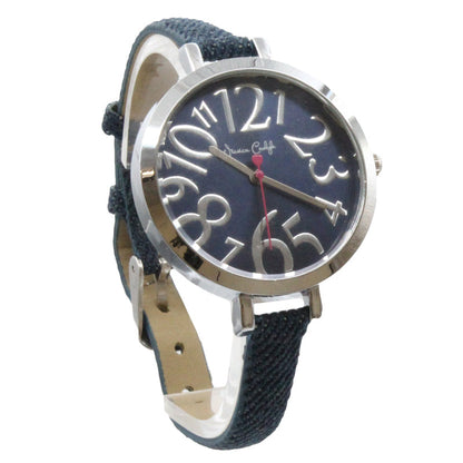 Jessica Carlyle Blue & Silver Girls Watch & Monster Pom Pom Keyring
