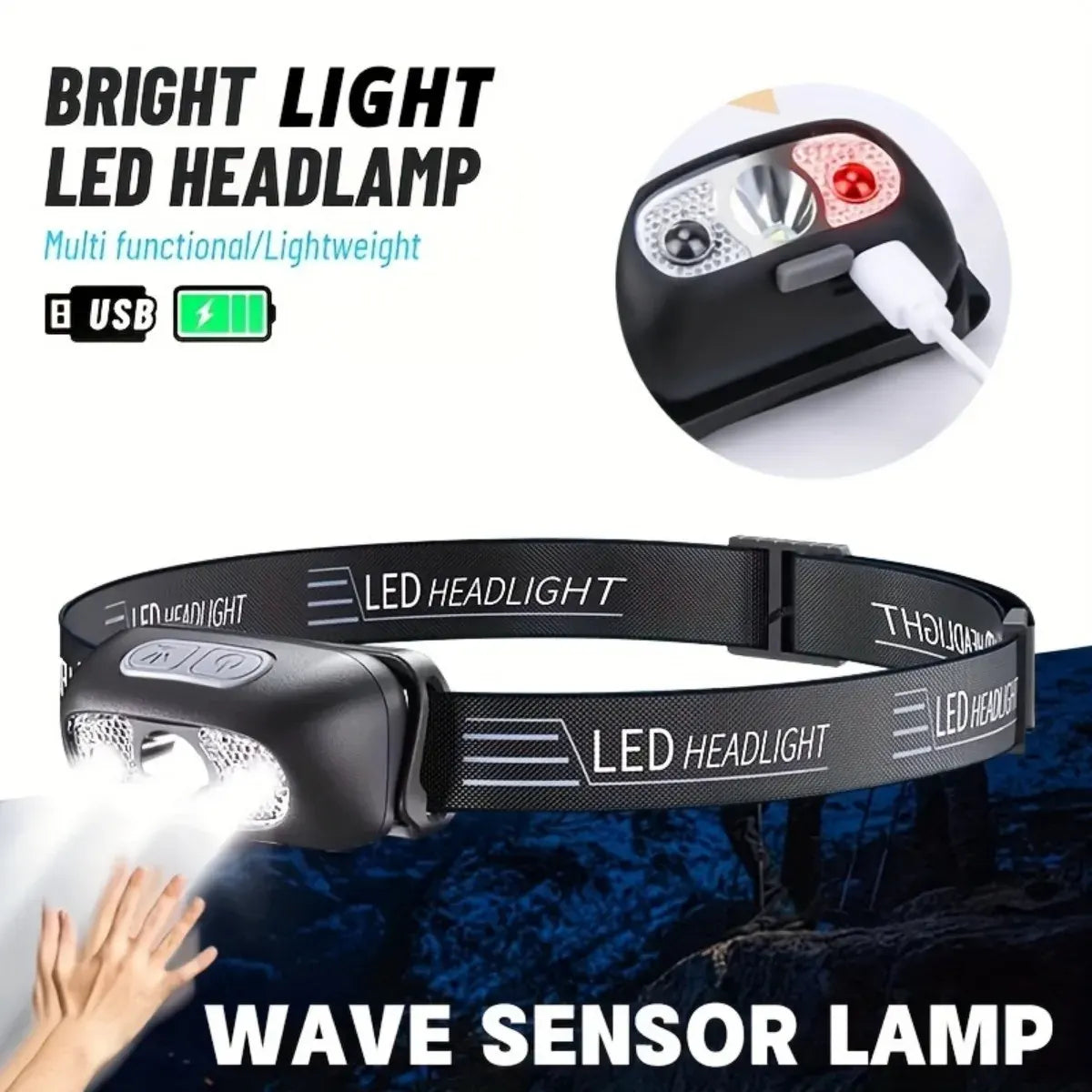 Dual Control Wave Sensor Headlamp