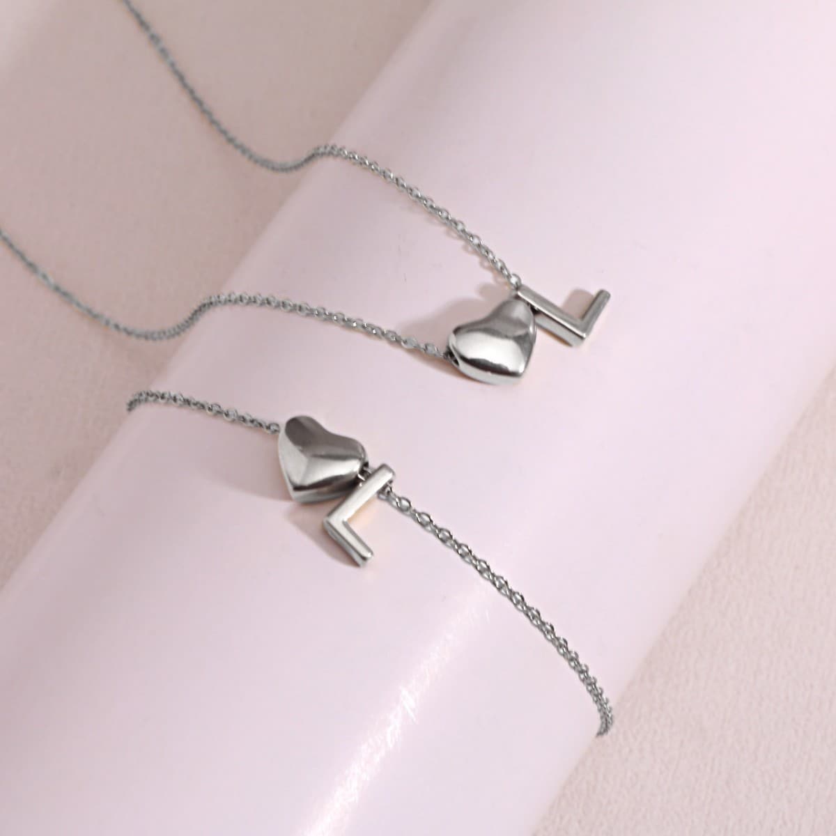 Dainty A-Z Initial Heart Necklace