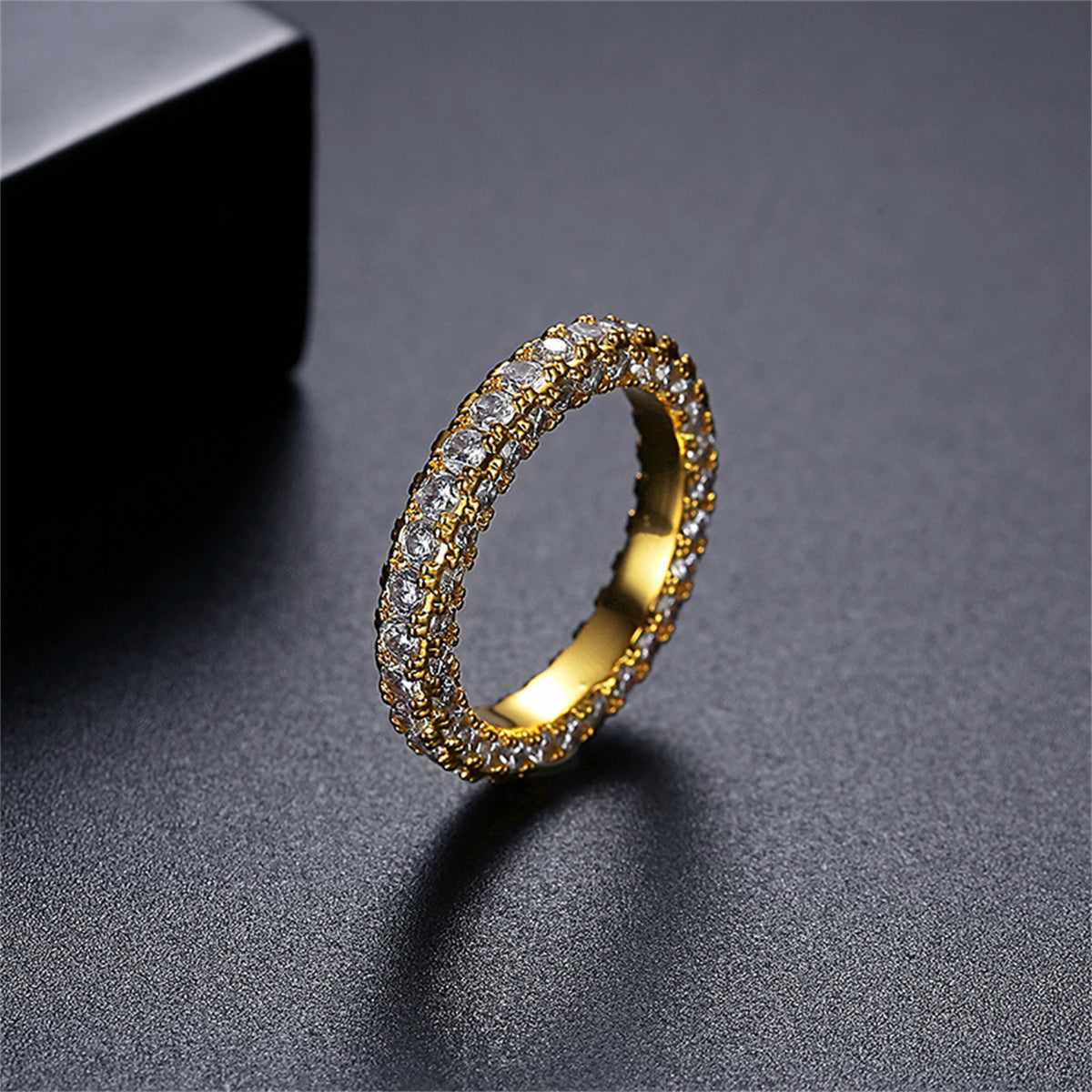 Cubic Zirconia & Goldtone Band