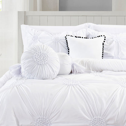 Elegant Comfort 10-Piece Sunflower Comforter Set - Includes 4-Piece Sheet Set with Double Sided Storage Pockets